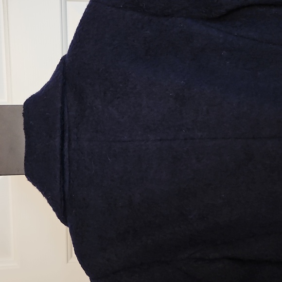 GUESS Los Angeles Vintage Brushed Wool Blend Navy Blue Warm Coat sz S - Picture 10 of 10